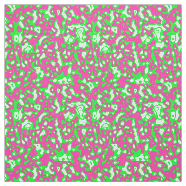 Tissu Motif Abstrait rose et vert (Échantillon)