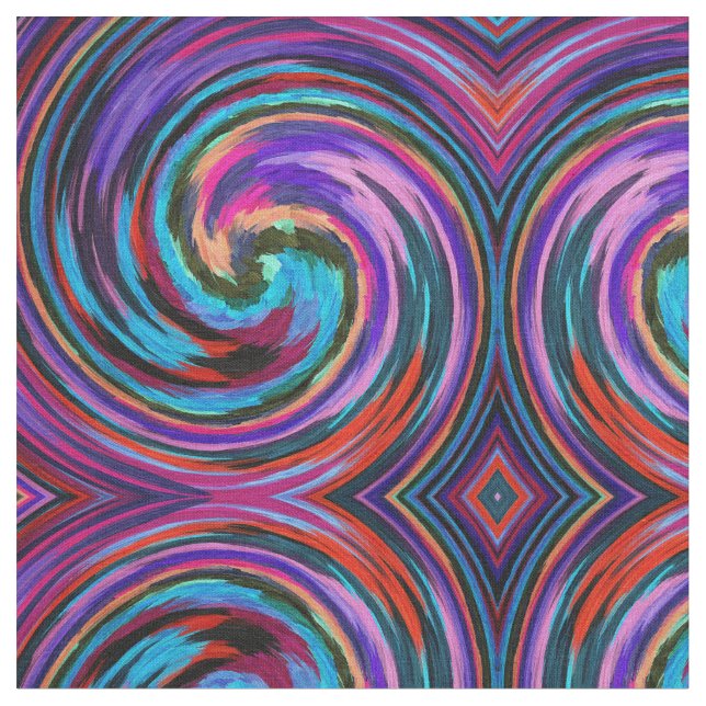 Tissu Motif Abstrait Spiral Swirl #109 (Fermer)