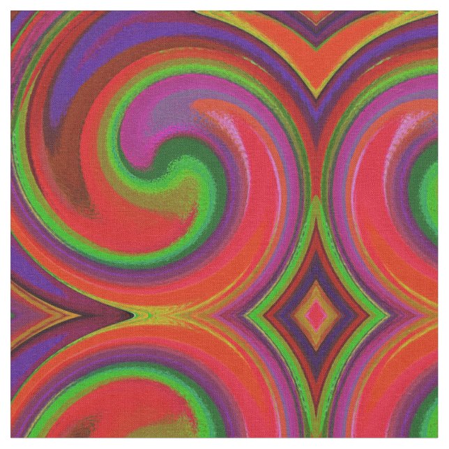 Tissu Motif Abstrait Spiral Swirl #116 (Fermer)