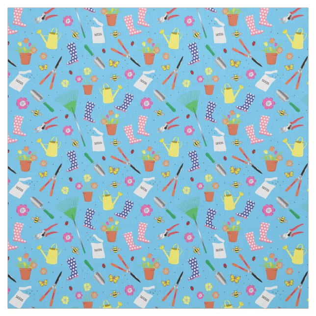 Tissu Motif Amoureux des jardins (Échantillon)