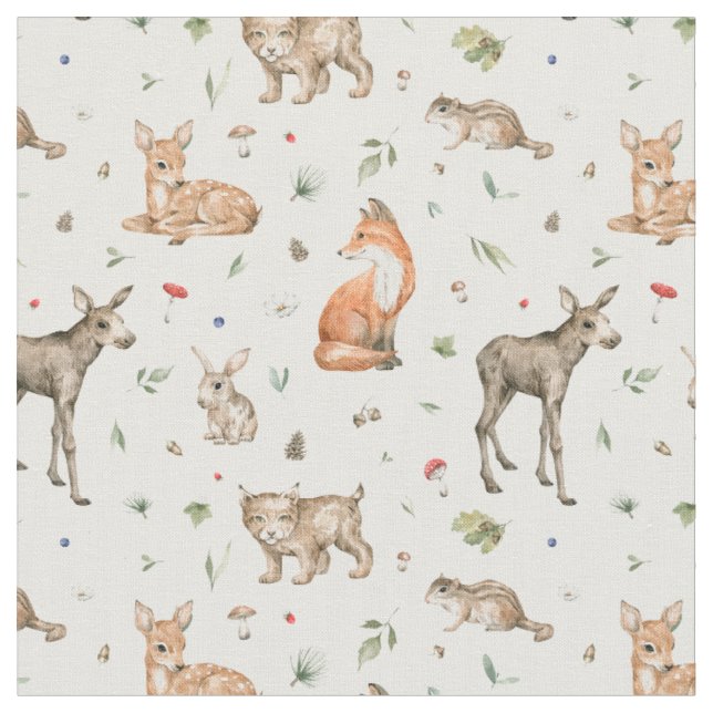 Tissu Motif animal de bois mou (Fermer)