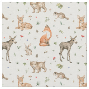 Tissu Motif animal de bois mou