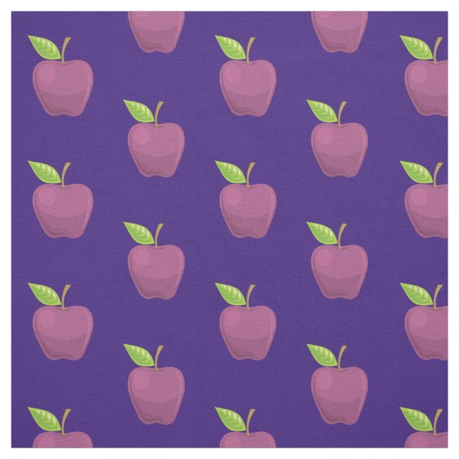 Tissu Motif Apple violet (Échantillon)