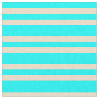Tissu Motif Aqua and Tan Colored Stripes