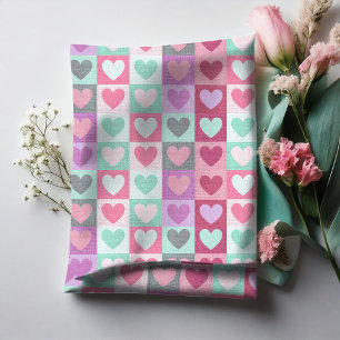 Tissu Motif Aqua/Pink ID629