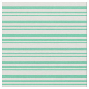 Tissu Motif Aquamarine et rayures jaune clair