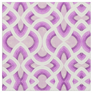 Tissu Motif Arc-en-Ciel Groovy Vintage en lilas violet