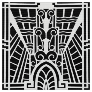 Tissu Motif architectural de Deco, noir et blanc