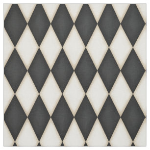 Tissu Motif arlequin noir et blanc (petite échelle)