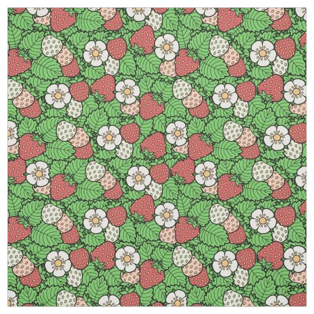 Tissu Motif Arrière - plan fraise (Échantillon)