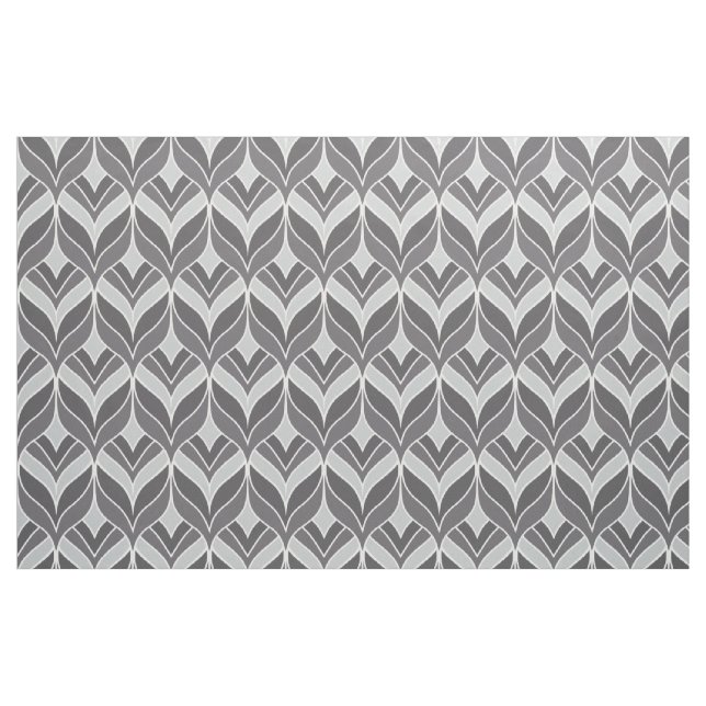 Tissu Motif Art déco blanc et gris (Fat Quarter)