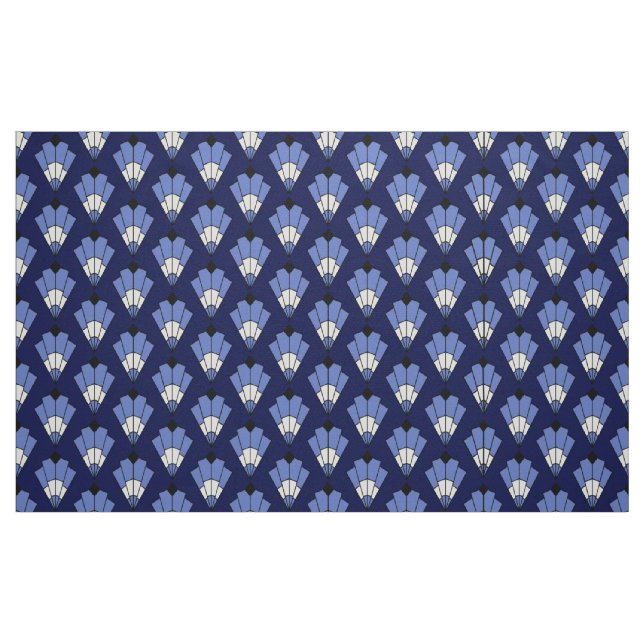 Tissu Motif Art déco marine et bleu pâle (Fat Quarter)