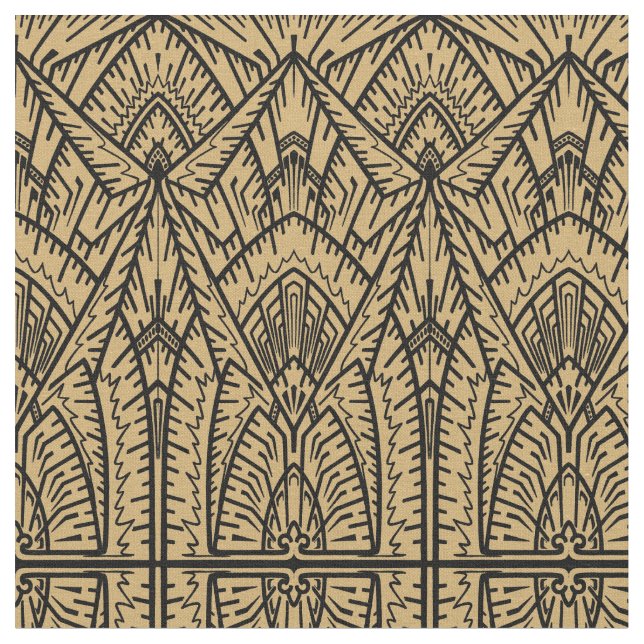 Tissu Motif Art déco vintage (Fermer)