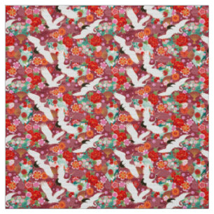 Tissu Motif asiatique de soie