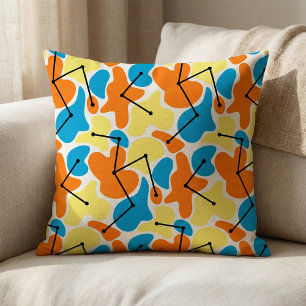 Tissu Motif atomique géométrique lumineux du milieu du s