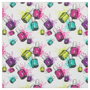 Tissu Motif au néon de vernis à ongles