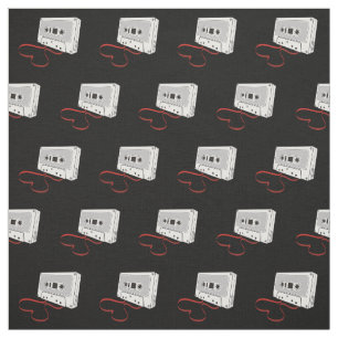 Tissu Motif audio Cassette