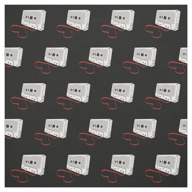 Tissu Motif audio Cassette (Échantillon)