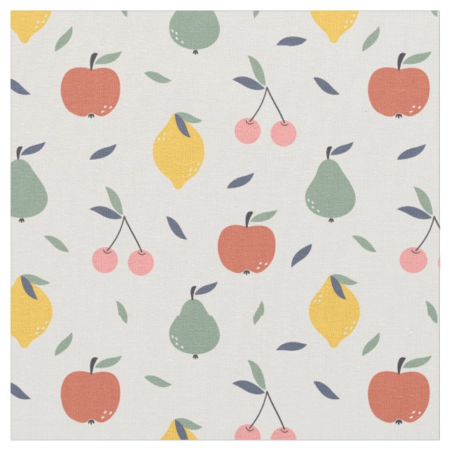 Tissu Motif aux fruits mignons (Fermer)