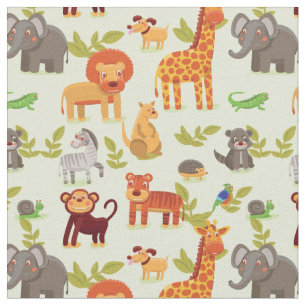 Tissu Motif avec des animaux de bande dessinée