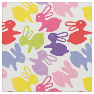 Tissu motif avec des lapins de Pâques