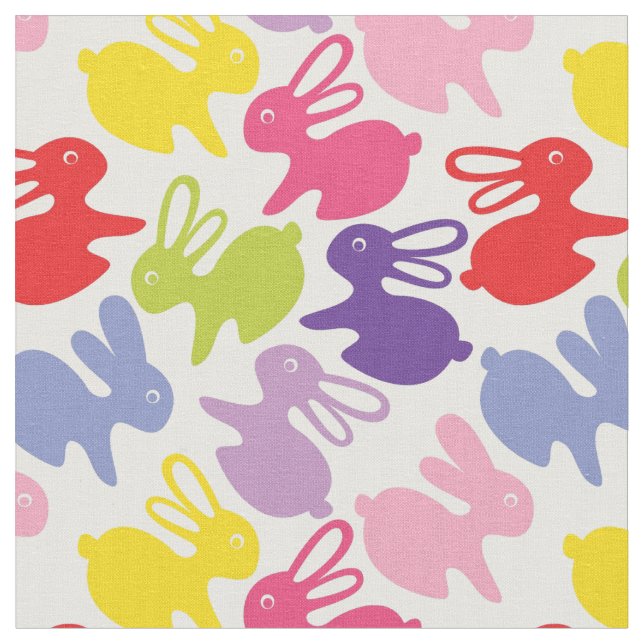 Tissu motif avec des lapins de Pâques (Fermer)