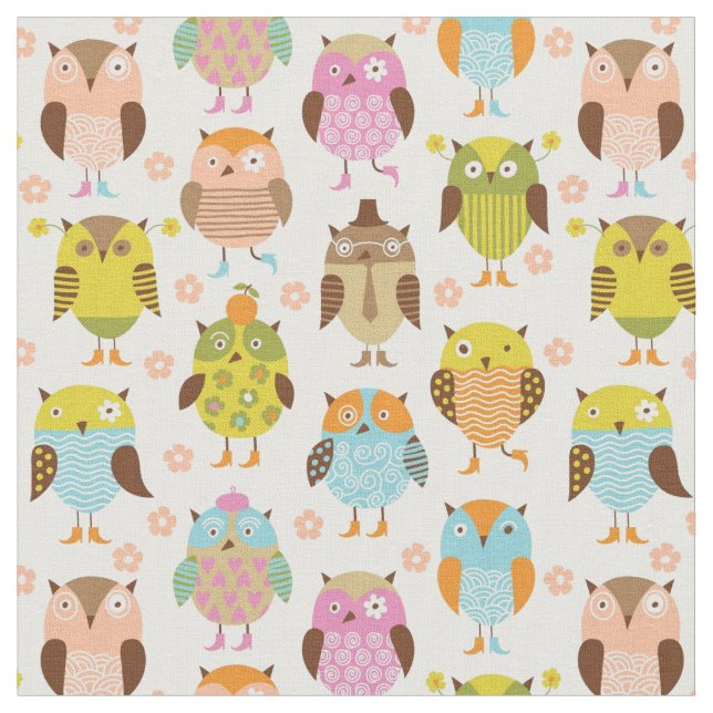 Tissu motif avec des oiseaux (Fermer)