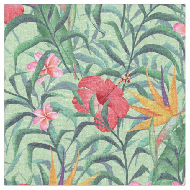 Tissu Motif avec hibiscus (Fermer)
