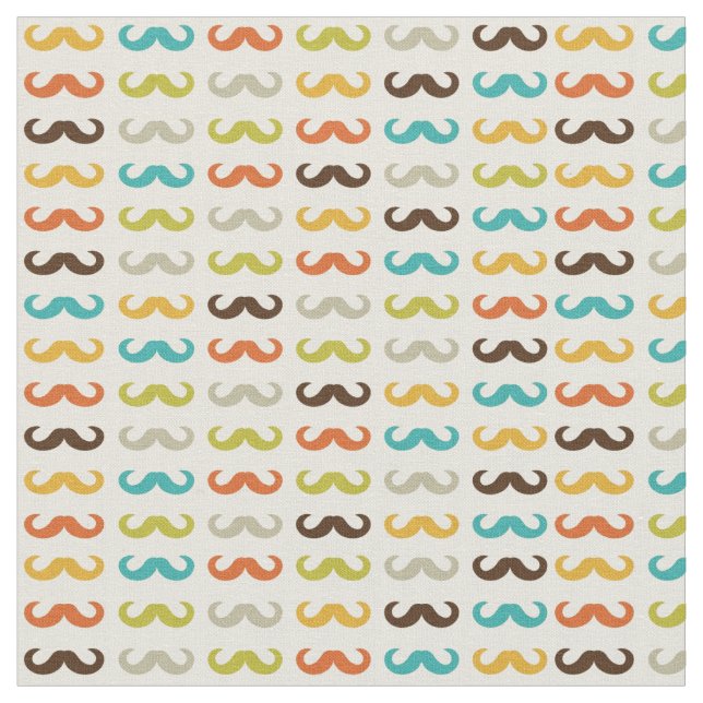 Tissu Motif avec la moustache (Fermer)