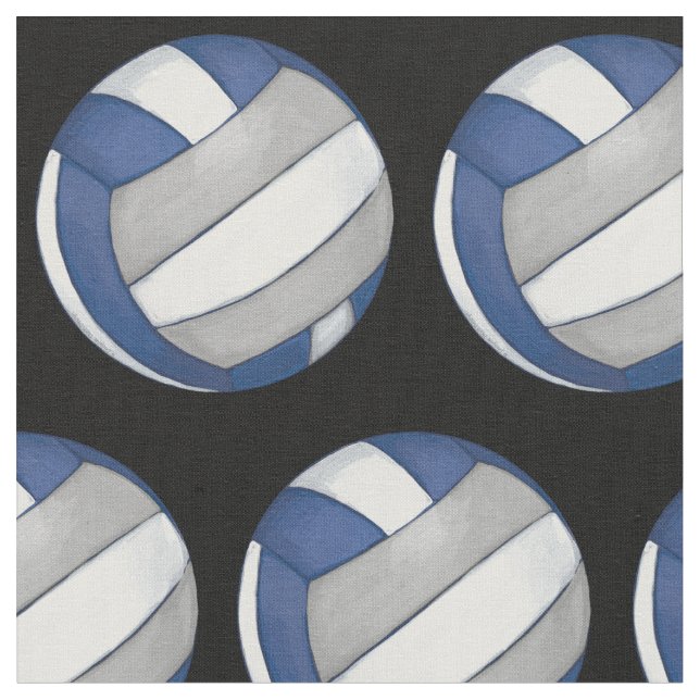 Tissu Motif avec le volleyball argenté peint (Fermer)