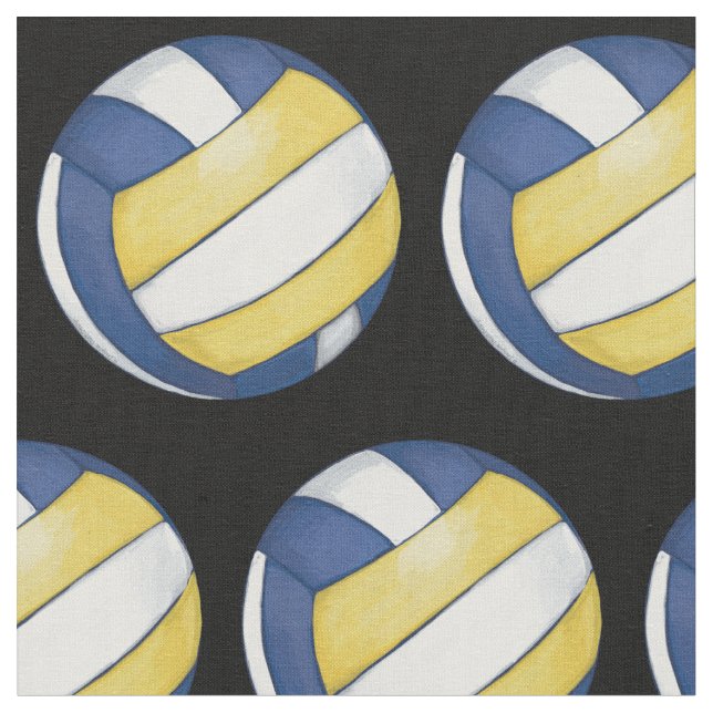 Tissu Motif avec le volleyball peint (Fermer)