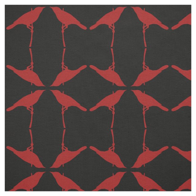 Tissu Motif Avec Oiseaux (Échantillon)