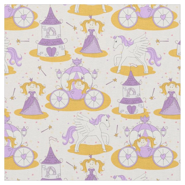 Tissu motif avec une princesse (Fermer)