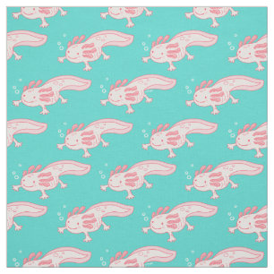 Tissu Motif Axolotl rose