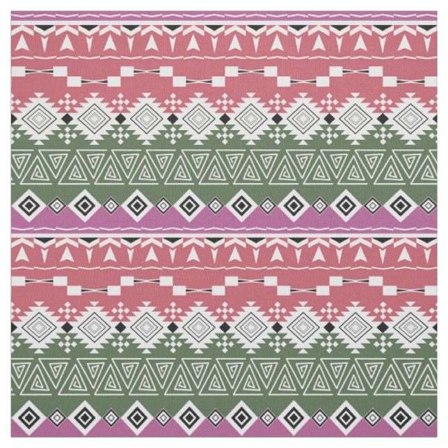 Tissu Motif Aztec, rayures / (Échantillon)