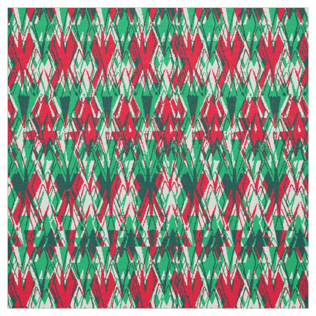 Tissu Motif aztèque abstrait vert mou (Échantillon)