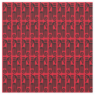 Tissu Motif aztèque d'oiseau