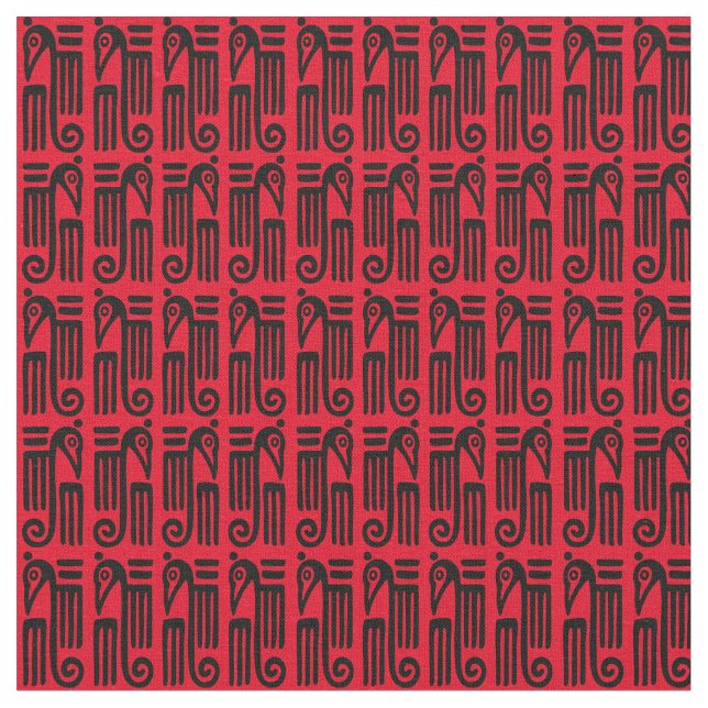 Tissu Motif aztèque d'oiseau (Fermer)