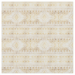 Tissu Motif Aztèque tribal géométrique or tendance