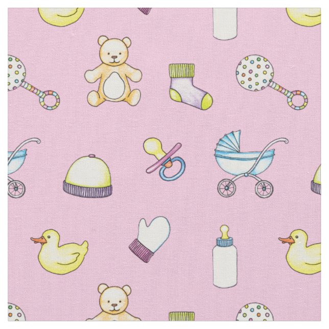 Tissu Motif baby shower (Fermer)