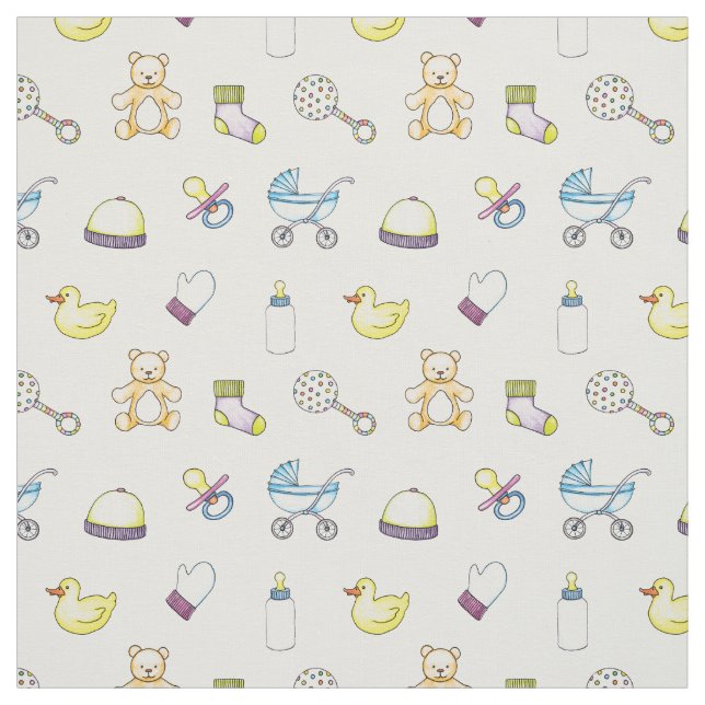 Tissu Motif baby shower (Échantillon)