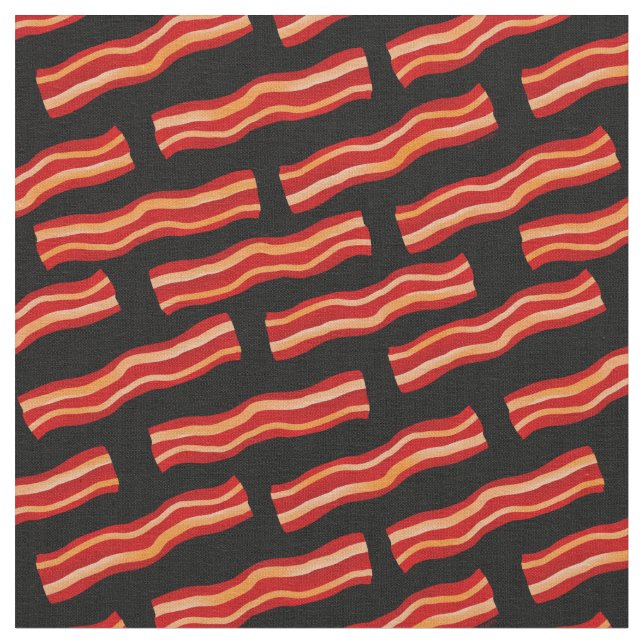Tissu Motif Bacon savoureux (Fermer)