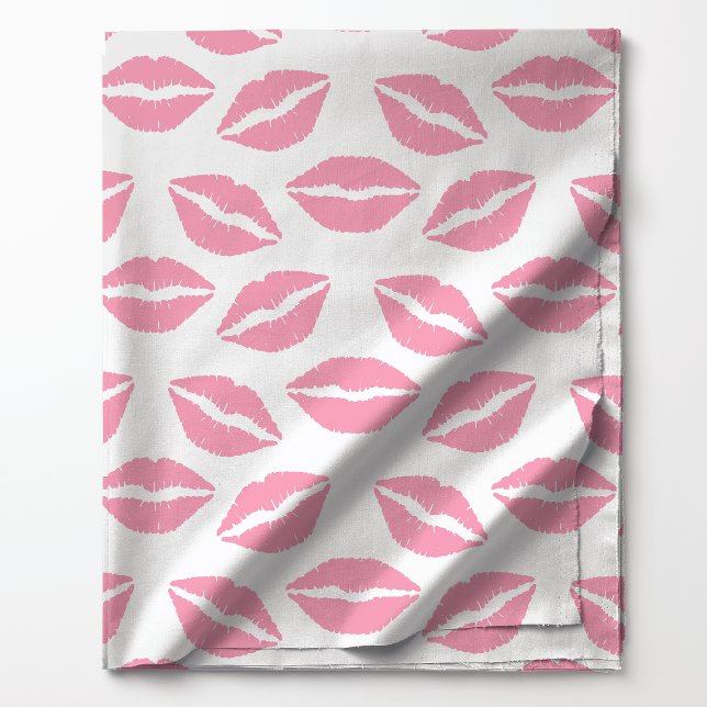 Tissu Motif Baisers au Rouge à Lèvres Rose (Créateur téléchargé)