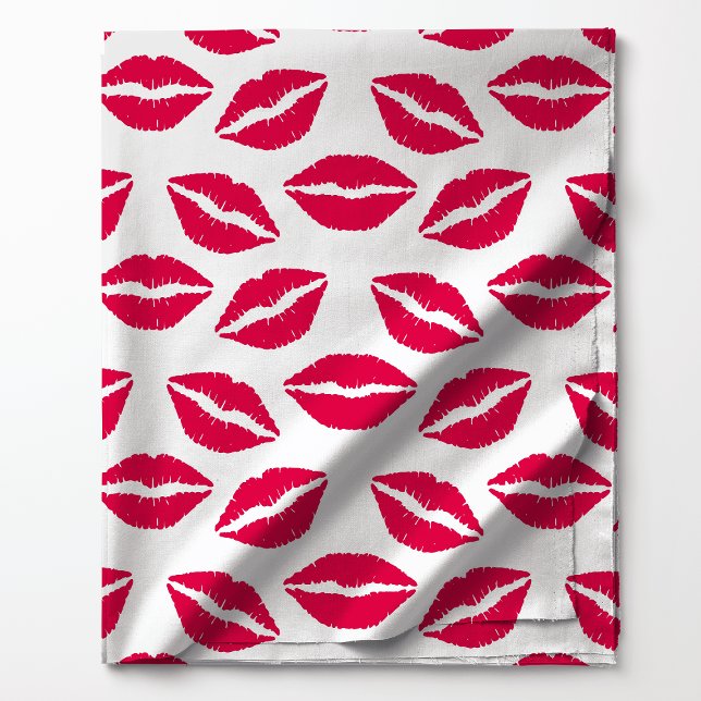 Tissu Motif Baisers Rouge à Lèvres (Créateur téléchargé)
