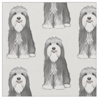 Motif barbu de chien de bande dessinée de colley