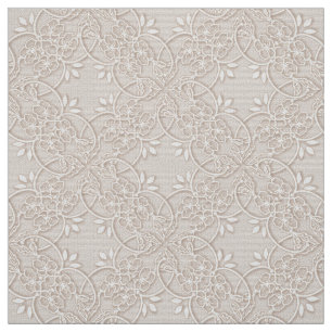 Tissu motif baroque de dentelle