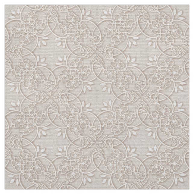 Tissu motif baroque de dentelle (Échantillon)