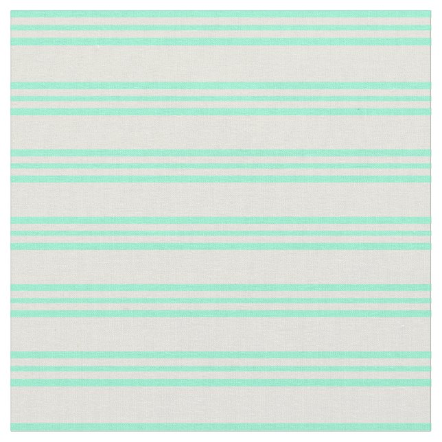 Tissu Motif Beige & Aquamarine Lines (Fermer)