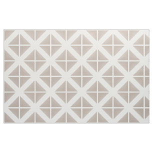 Tissu Motif Beige Blanc tendance Triangles