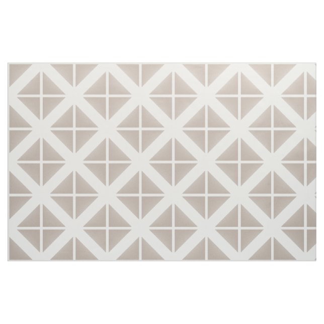 Tissu Motif Beige Blanc tendance Triangles (Fat Quarter)